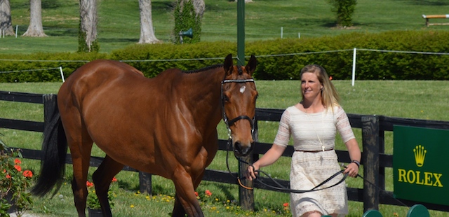 Allie Knowles and "Fergie" at Rolex 2014.